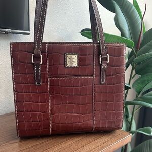 Dooney & Bourke Croc-Embossed Shoulder Bag - Excellent Condition!